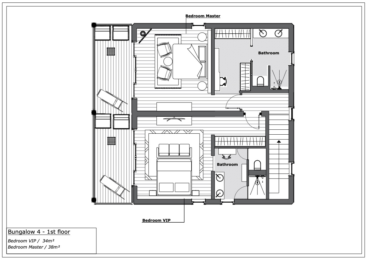 Coco Mango Beach House plan 1er étage