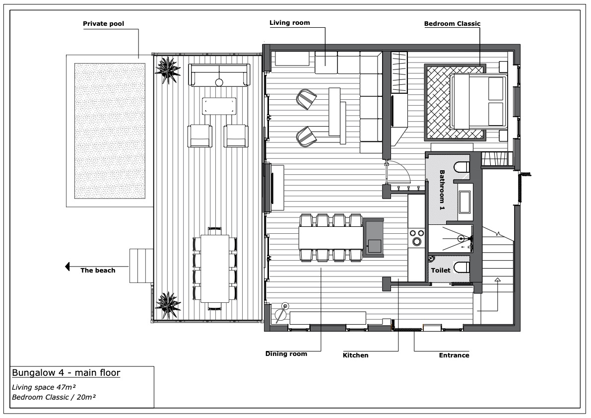 Coco Mango Beach House plan rdc