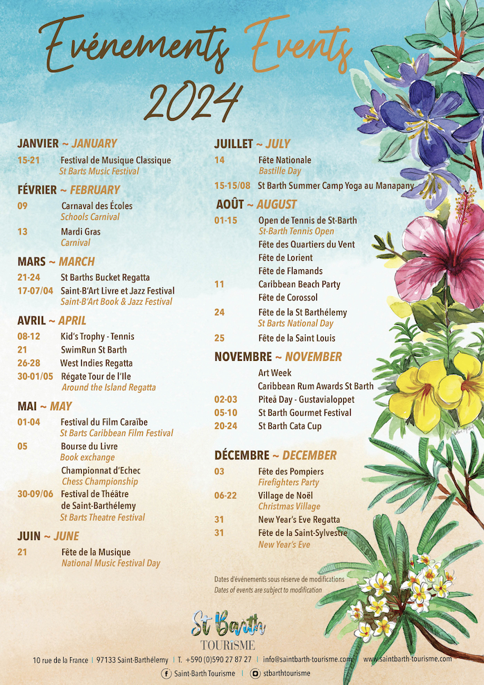 St Barts Calendar Of Events - Katie Meaghan